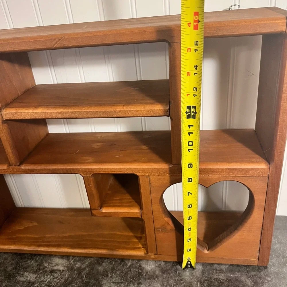 Vintage Wooden Trinket Shelf Heart Cutout | Cottagecore Y2K 90s